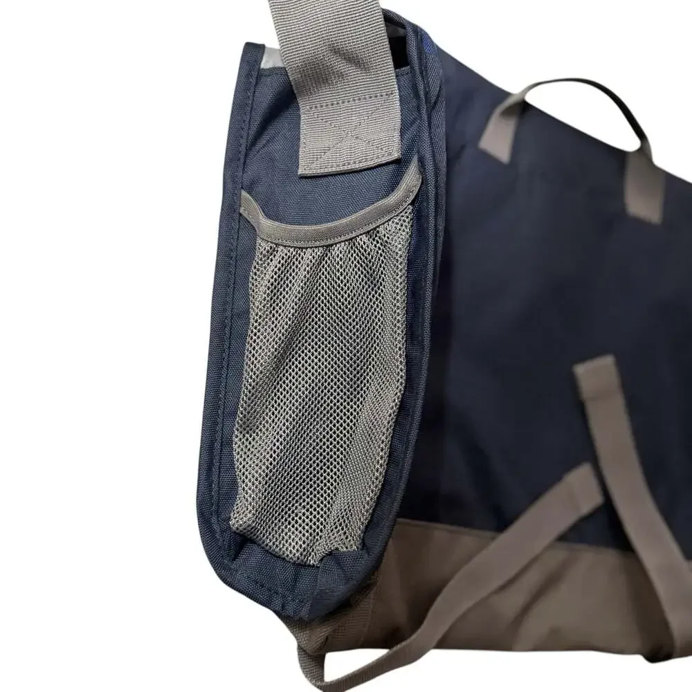 Lands' End Kids Messenger Bag Blue Camouflage School Laptop Bag